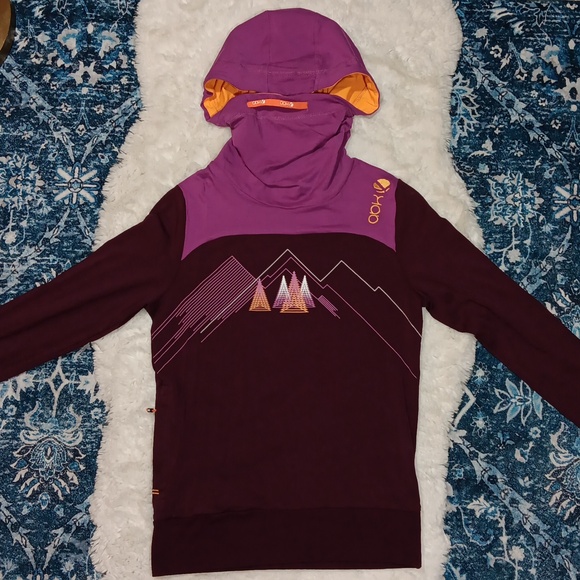 NWT ABK clothing manon hoodie pullover grape & purple women's sz small - Picture 2 of 11
